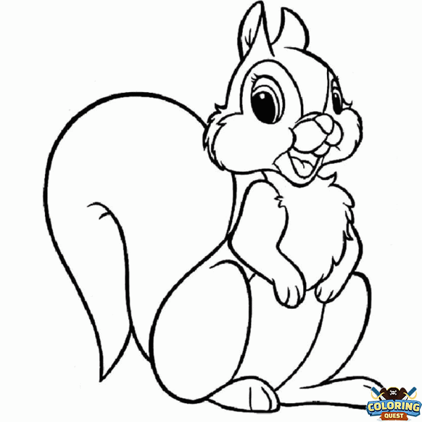 Miss Squirrel coloring