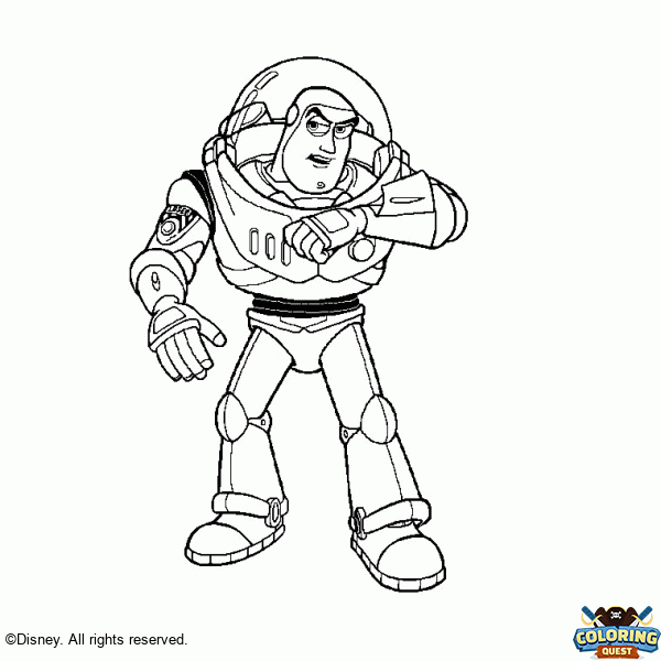 Buzz Lightyear at Star Command coloring