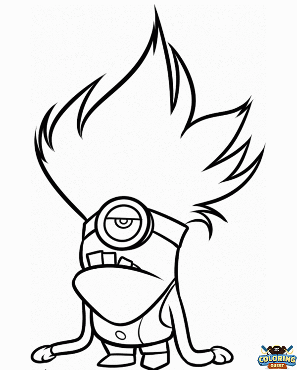 Minion long hair coloring