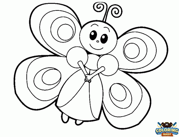 Miss Butterfly coloring