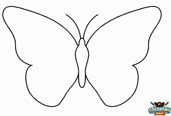 White butterfly coloring