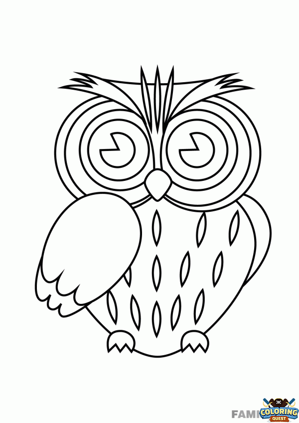 Hello Owl coloring