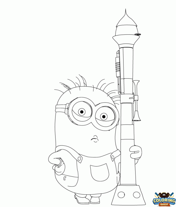 Minion bazooka coloring