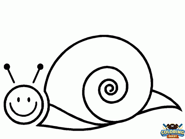 Little smiling snail coloring