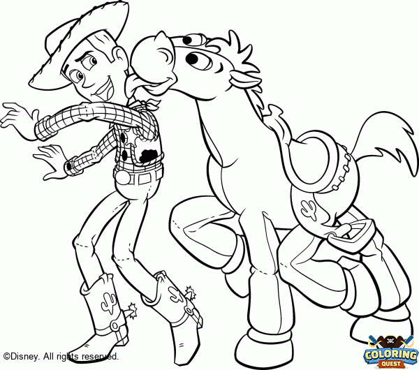 Woody and Bullseye coloring