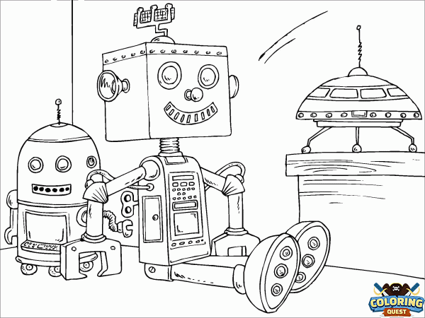 Toy robot coloring