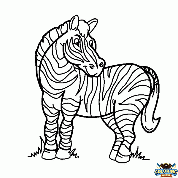 Smiling Zebra coloring