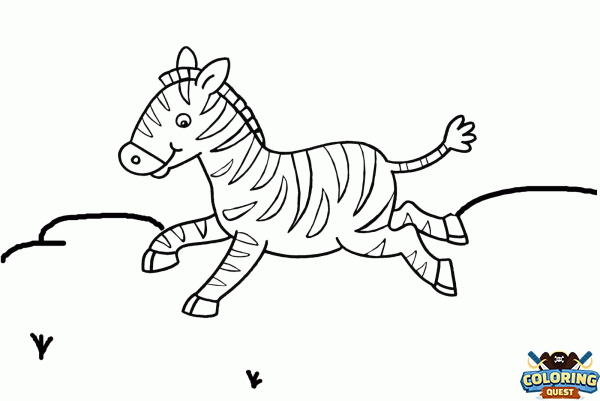 Galloping Zebra coloring