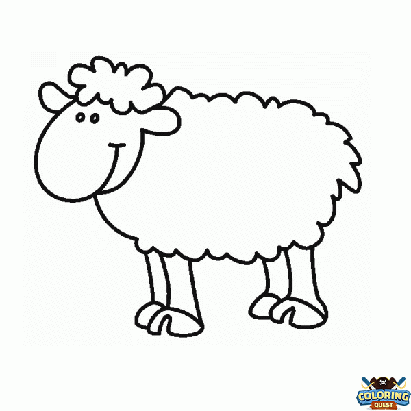 Smiling Sheep coloring