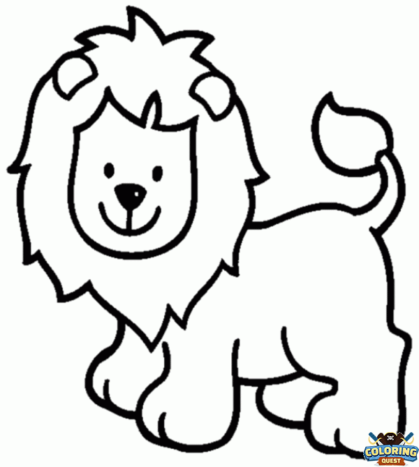 Smiling Lion coloring
