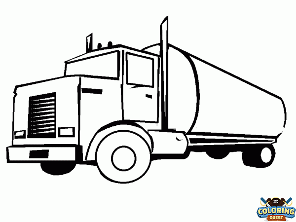 Tanker truck coloring