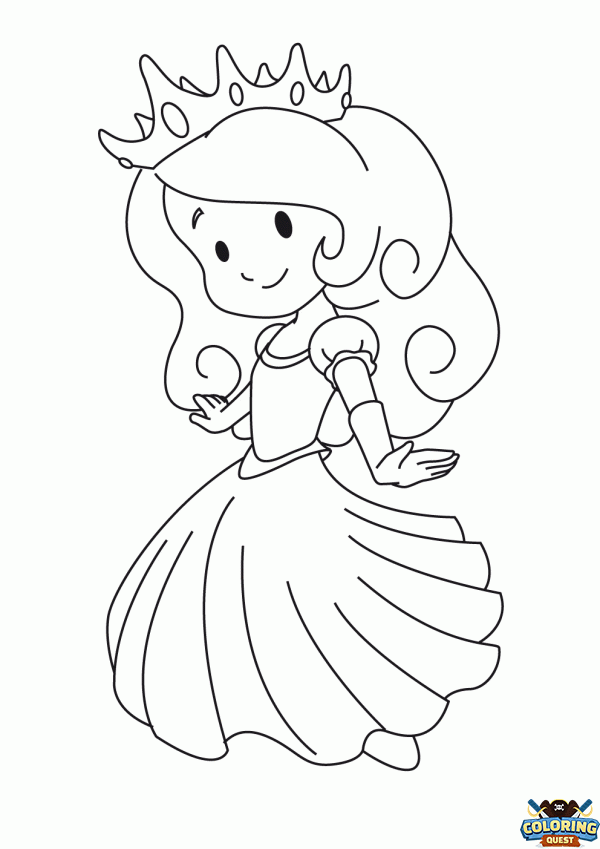 Smiling Princess coloring