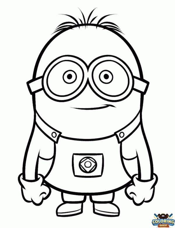 Cute minion coloring