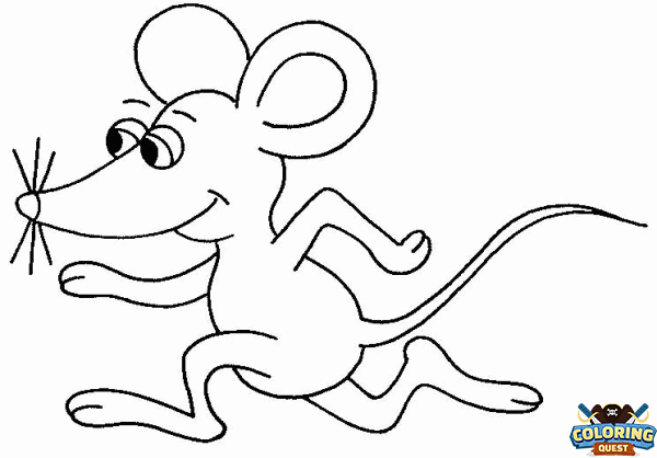 A green mouse coloring