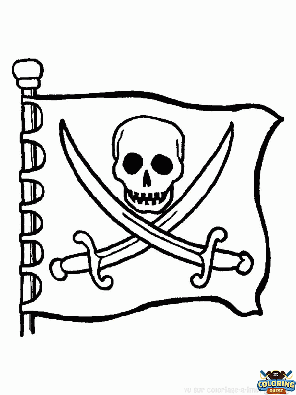 Pirate flag coloring