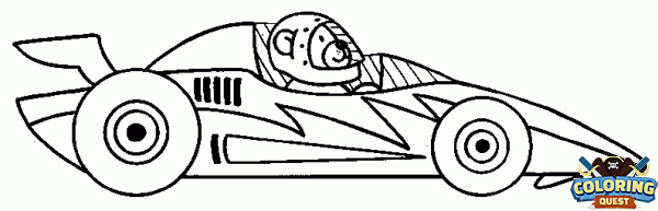 Race car coloring