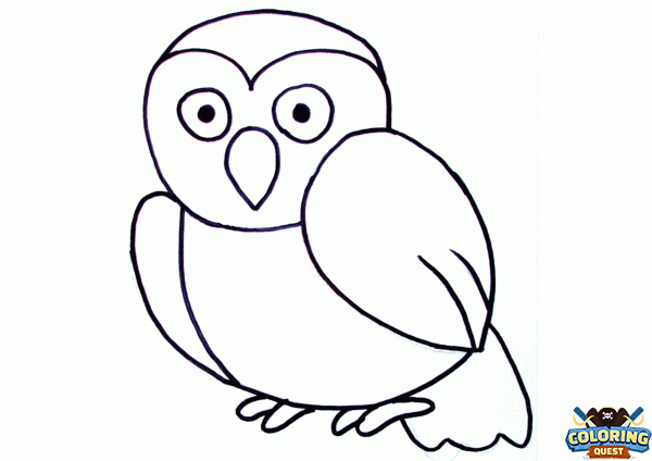 Cute owl coloring