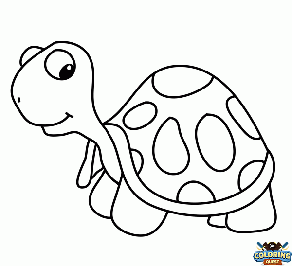 Cute turtle coloring