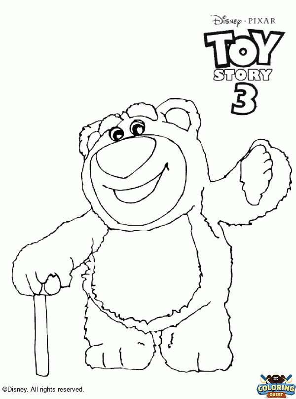 Lotso, the naughty bear coloring