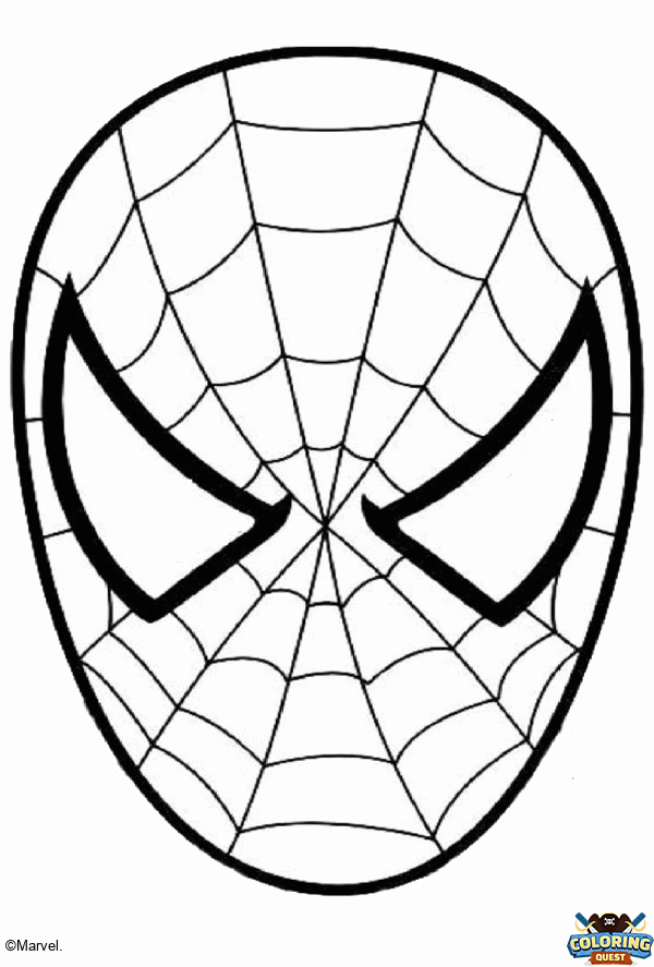 Spiderman mask coloring