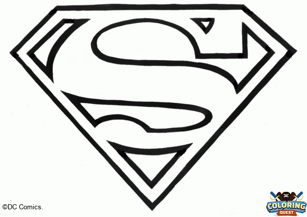 Superman logo coloring