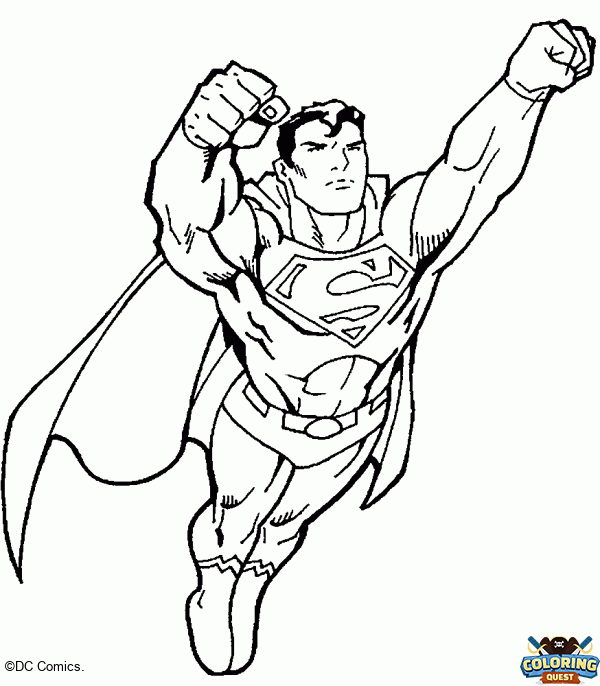 Fly, Superman! coloring