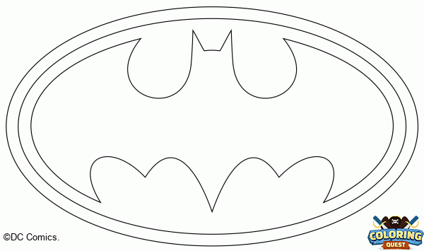 Batman logo coloring