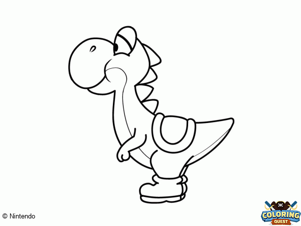 Yoshi in profile coloring