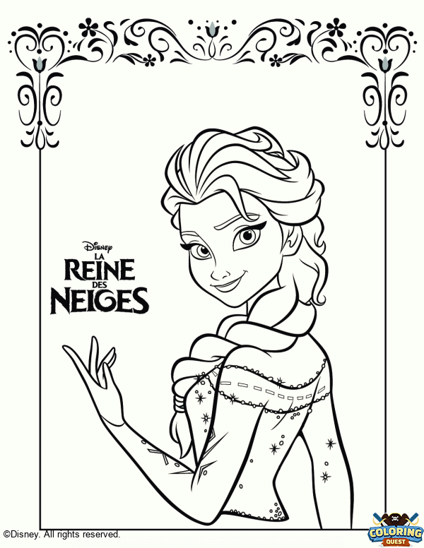 Elsa of Arendelle coloring