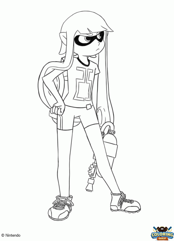 Splatoon - Ready to Attack! coloring