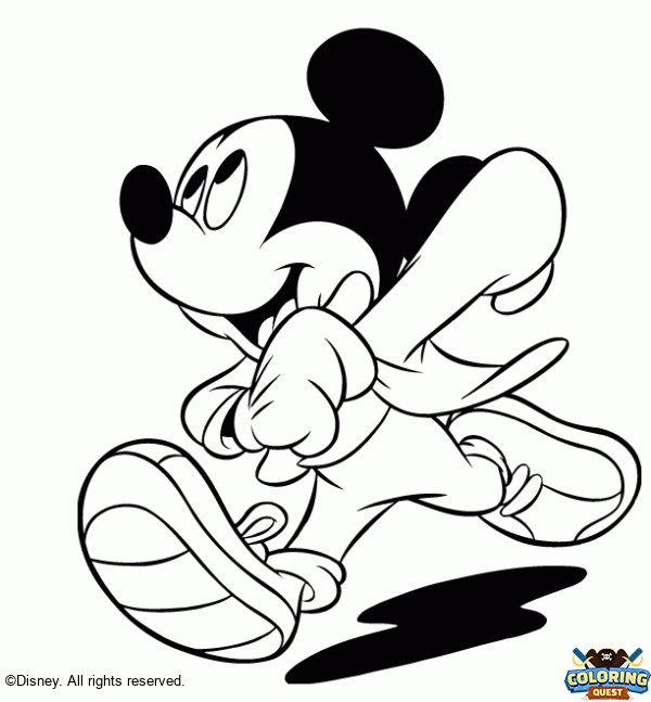 Mickey is late coloring