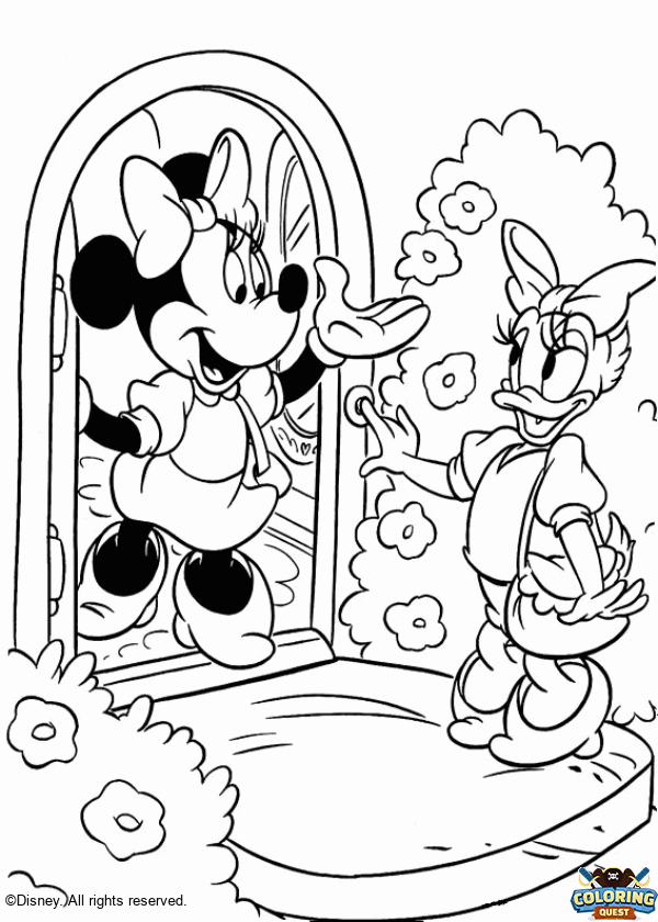 Minnie and Daisy coloring