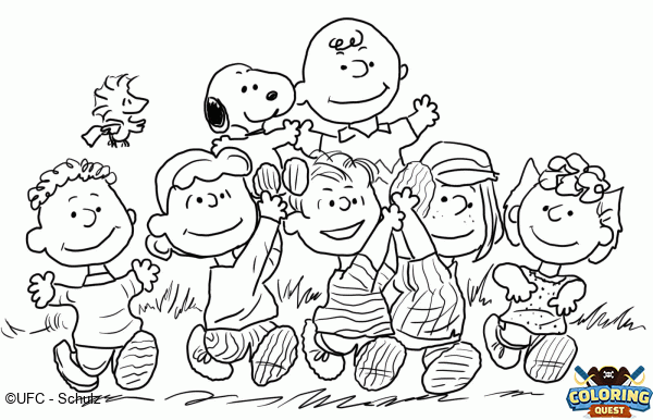 Snoopy and the Peanuts coloring