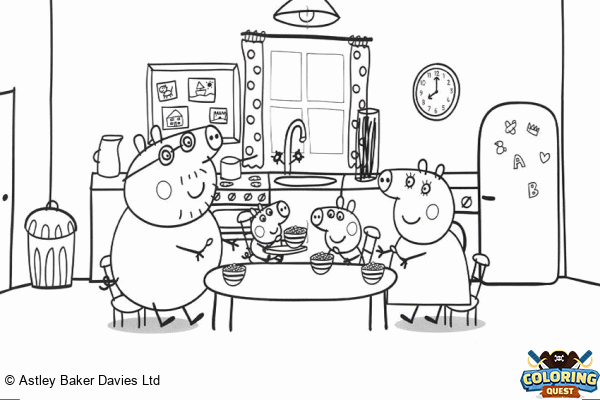 Peppa Pig's Breakfast coloring