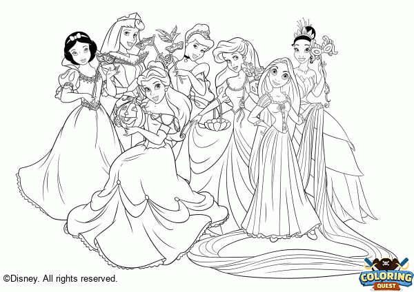 Disney Princesses coloring