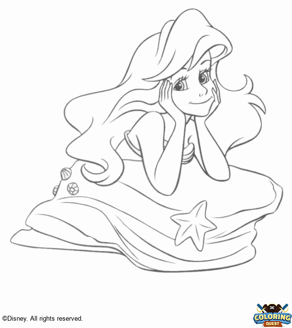Ariel, the little mermaid coloring