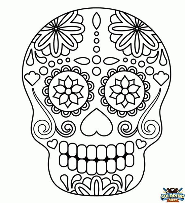 Mexican skeleton coloring