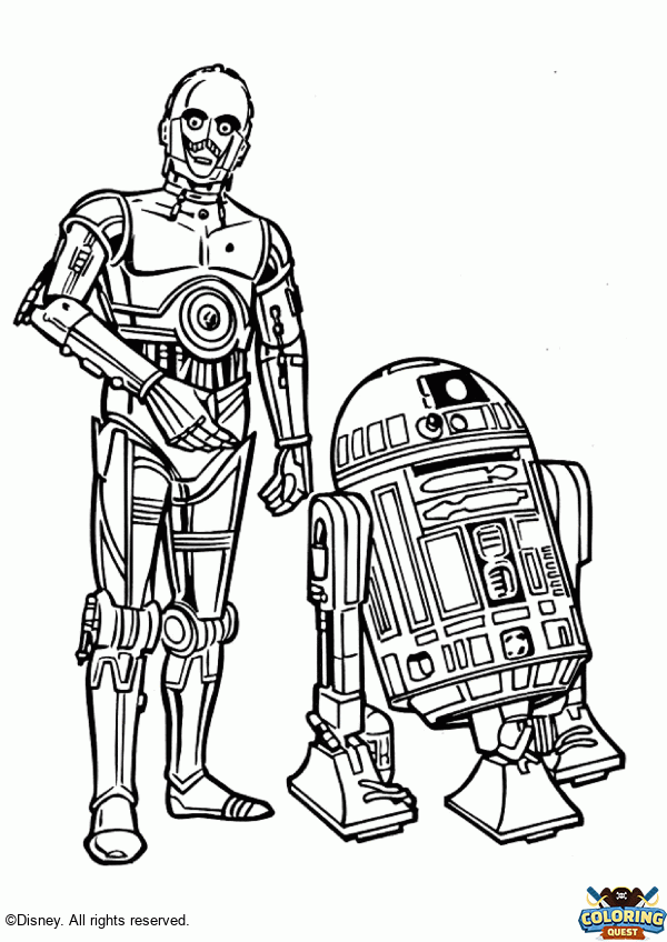 C3PO and R2D2 coloring