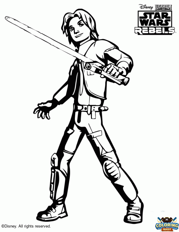 Star Wars Rebel - Ezra coloring