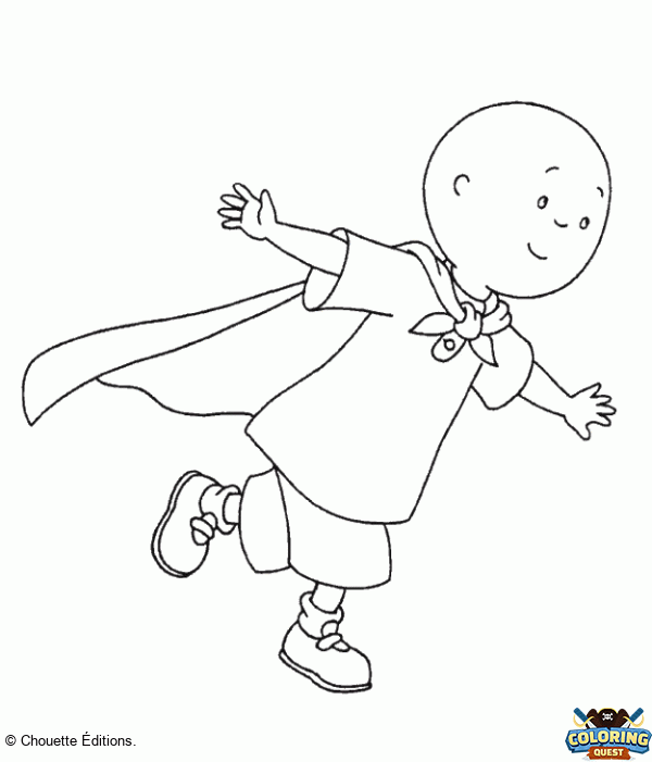 Caillou Super Hero coloring