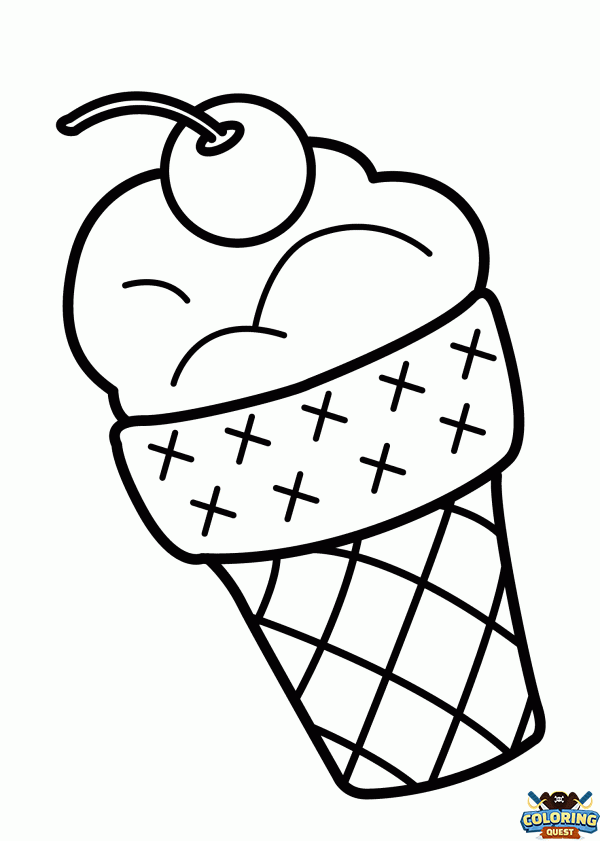 Cherry ice cream coloring