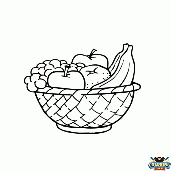 Fruit basket coloring