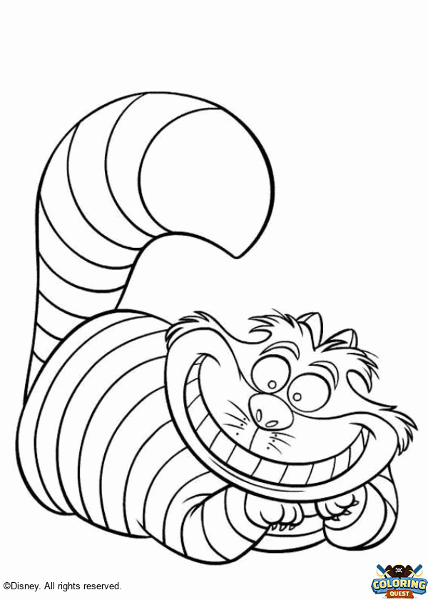 The Cheshire Cat coloring