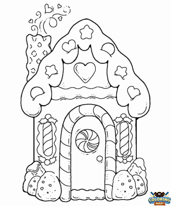 Gingerbread house coloring