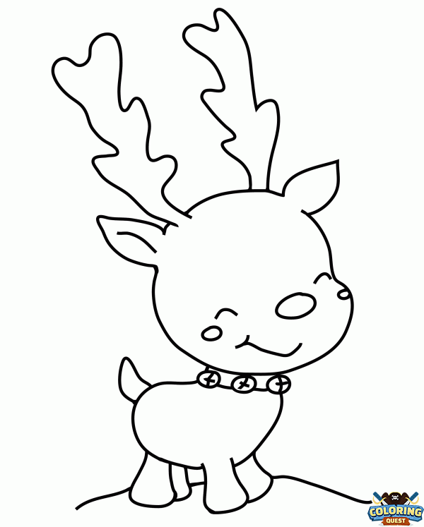 Santa's reindeer coloring