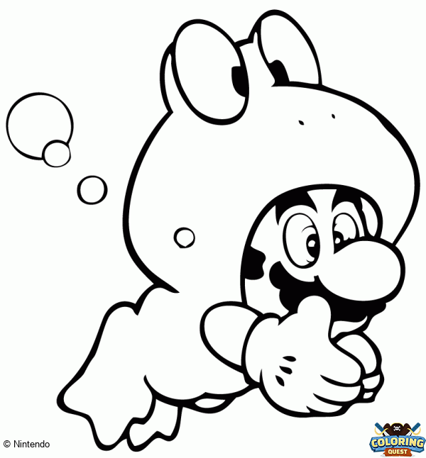 Mario Frog coloring