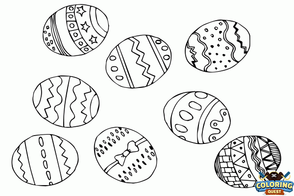 Easter eggs coloring