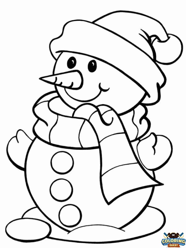Ball the snowman coloring