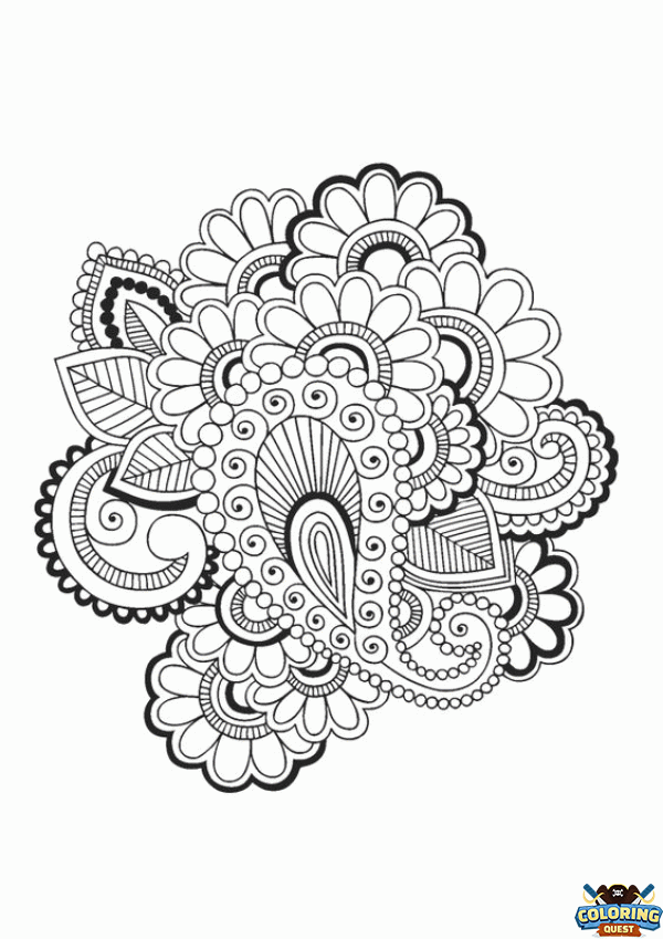 Flower Mandala coloring