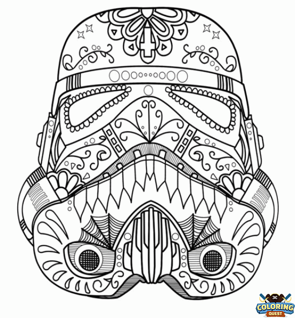 Stormtrooper doodle coloring